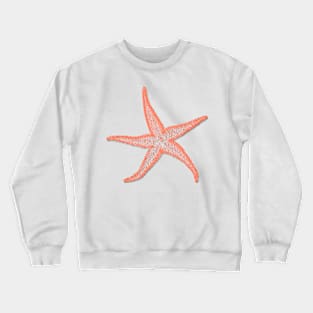 Starfish, Coral Orange Crewneck Sweatshirt